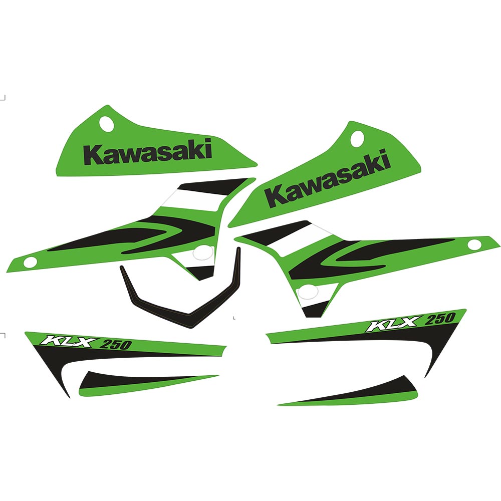 Αυτοκόλλητα Μηχανής – KAWASAKI KLX 250 2009